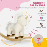 AIYAPLAY Unicorn Balansoar Copii 2–4 ani cu Sunete(m-4)