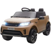 AIYAPLAY Land Rover Discovery Licensed 12V Kids Electric Car with Remote, 4 Wheel Suspension, Slow Start, Lights, Music, Khaki(m-11)