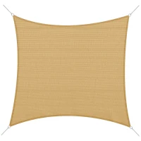 Outsunny Voile de umbrire elegantă 3 x 3 m - Culoare nisip, pentru grădină(m-7)