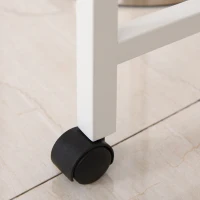 HOMCOM Klaptafel tafel bureau kantoortafel met wielen computertafel mobiel MDF natuur(m-11)