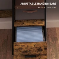 HOMCOM Industrial 'L' Shaped Multi-Work Desk - Brown(m-7)