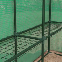 Outsunny Estufa de Jardim Estufa de Exterior com Prateleiras de 4 Níveis Porta com Fecho de Correr e Estrutura de Aço 244x180x210 cm Verde(m-9)