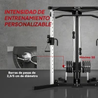 SPORTNOW Máquina de Multiestación Musculación Entrenamiento Carga 120 kg 170x139x200 cm Negro(m-6)
