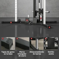 SPORTNOW Máquina de Multiestación Musculación Entrenamiento Carga 120 kg 170x139x200 cm Negro(m-7)