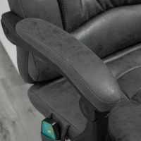 Vinsetto Fauteuil de bureau massant chauffant hauteur réglable dossier inclinable repose-pied + coussin lombaires intégrés(m-14)