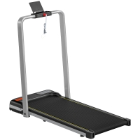 SPORTNOW Folding Walking Treadmill, Under Desk Walking Pad with Incline, Silver Tone