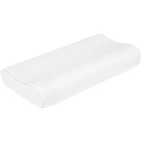 HOMCOM Almofada de Espuma Viscoelástica com Desenho Ergonómico Dupla Altura Capa Removível e Lavável 68,58x35,56x8,9/10,8 cm Creme(m-1)