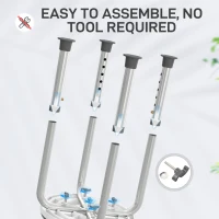 HOMCOM 360° Swivel Shower Chair, Height Adjustable Aluminium Shower Stool with Non-Slip Feet for Disabled, Elderly, Grey(m-7)