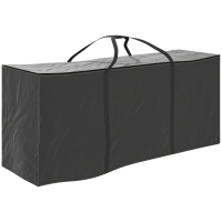 Outsunny Bolsa de Almacenamiento para Cojines de Jardín Impermeable 720L Oxford Resistente con Asas 125x40x55cm Negro
