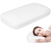 HOMCOM Almofada Viscoelástica com Desenho Ergonómico e Capa Removível e Lavável 81,28x40,64x15,24 cm Creme(m-10)