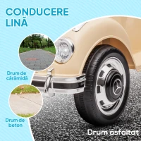 Homcom Masina Electrica Mercedes-Benz – Copii 6V, Muzica, 18–48 Luni(m-6)