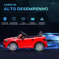 AIYAPLAY Carro Elétrico Mercedes SLC 300 12V com Controlo Remoto Faróis LED Música TF USB e Abertura da Porta 3-5km/h 107x62,5x44 cm Vermelho(m-4)