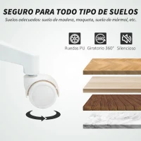 HOMCOM Silla de Dibujo Giratoria de Malla con Reposapiés Soporte Lumbar Respaldo y Altura Ajustable 61,5x57,5x107-121 cm Gris(m-8)