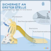 AIYAPLAY Glijbaan voor Kinderen 1,5 tot 3 jaar, Raketontwerp, Sticker Set, blauw, 157 x 46,5 x 80 cm(m-4)