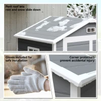 Outsunny Magazie din metal pentru gradina, Gri(m-9)