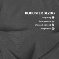 Outsunny Sitzkissen Sitzauflage für Hollywoodschaukel 170 x 100 x 8cm Dunkelgrau(m-4)