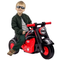 AIYAPLAY Moto porteur enfant moto draisiènne avec musique et bulles roues larges pour enfants de 2 à 5 ans 80 x 35,5 x 42 cm noir(m-10)