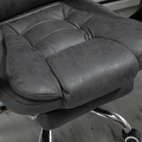 Vinsetto Fauteuil de bureau massant chauffant hauteur réglable dossier inclinable repose-pied + coussin lombaires intégrés(m-13)