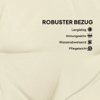 Outsunny Auflagen-Set für Hollywoodschaukel 170 cm Stuhlkissen Schaukelauflage Sitzkissen Gartenschaukel Gartenpolster Rückenkissen Seitenkissen Beige(m-4)