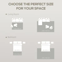 HOMCOM Covor Vintage Antiderapant și Lavabil cu Fir Scurt 230x160cm Multicolor(m-6)