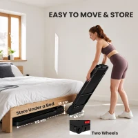 SPORTNOW Folding Walking Treadmill, Under Desk Walking Pad with Incline, Black(m-8)