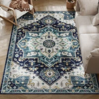 HOMCOM Covor Boho Antiderapant și Lavabil cu Fir Scurt 230x160cm Multicolor(m-11)