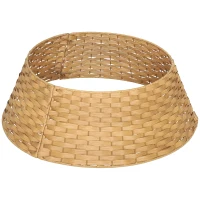 HOMCOM Copertura per Supporto di Albero di Natale in Plastica Ø 68cm Legno Naturale(m-7)