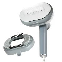 HOMCOM Clothes Steamer, 1200W Portable Handheld Garment Steamer for Home and Travel, Wrinkle Remover with Detachable Water Tank, Fast Heat-up, Grey(m-14)