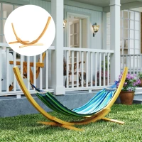 Outsunny Soporte para Hamaca de Madera 325x120x118 cm Estructura para Hamaca Carga Máx. 120 kg para Jardín Terraza Interiores y Exteriores Natural(m-8)