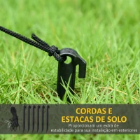 Outsunny Abóbora Insuflável de Halloween com Fantasma Lápida com Luzes LED IP44 e Insuflador para Festas 240x130x130 cm Multicolor(m-5)