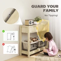 HOMCOM Modern Console Table with Fluted Panel Drawers, Narrow Hallway Table with Shelf for Entryway, Living Room, 90 x 30 x 76 cm, Natural Wood Finish(m-6)