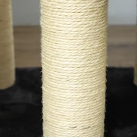 Pawhut 59cm Cat Tree Scratching Post Ladder for Kitty Portable Grey(m-9)