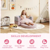 AIYAPLAY Schaumblocks für Kinder, frühkindliche Entwicklung mit Kissen Lernspielzeug zum Klettern und Krabbeln Rosa(m-4)