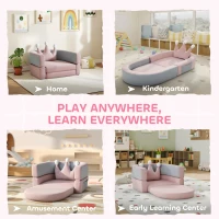 AIYAPLAY Schaumblocks für Kinder, frühkindliche Entwicklung mit Kissen Lernspielzeug zum Klettern und Krabbeln Rosa(m-5)