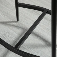 HOMCOM Lot de 2 tabourets de bar, sièges rembourrés, structure en acier, capacité de charge de 120 kg, Gris(m-5)