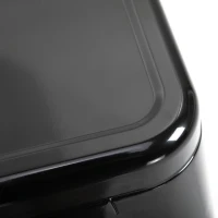 HOMCOM Lot de 4 tabourets de Bar Empilable Chaise de Bar Industriel avec Repose-Pied Hauteur d'Assise 76 cm, cadre en métal, style rétro, pour salle à manger, balcon, bistrot ou bar, Noir(m-10)