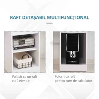 Homcom Birou Alb 104×48×95,5 cm – Lemn, Compact & Ideal pentru Acasa(m-5)