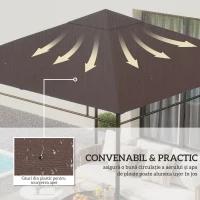 Outsunny Acoperis de Schimb Copertina de Rezerva pentru Foișor Respirabil 3x3m(m-6)