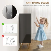 HOMCOM Armoire à chaussures avec 2 portes, meuble à chaussures, rangement à chaussures avec 4 étagères ajustables 72 x 31,5 x 95 cm, Noir(m-4)