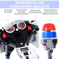 Homcom Motoreta Electrica Copii – 3 Roti, Lumini & Sunete(m-3)