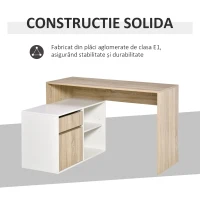 Homcom Birou Unghiular pentru Spatiu Redus(m-5)