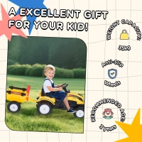 HOMCOM Kids Ride on Tractor with Shovel & Rake Four Wheels Child Toy(m-7)