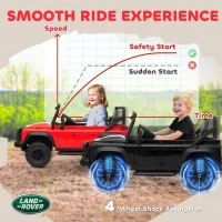 AIYAPLAY Kids Ride On Car with Remote Control, Music, Horn, 4 Spring Suspension Wheels, LED Lights for 3-5 Years Old, Black(m-6)