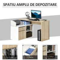 Homcom Birou Unghiular pentru Spatiu Redus(m-4)