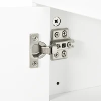 kleankin Bathroom Wall Cabinet, Over Toilet Storage Cupboard with Adjustable Shelves for Hallway, Living Room, White(m-10)