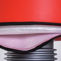 HOMCOM Height-Adjustable Standing Punching Bag with Suspension Red(m-4)