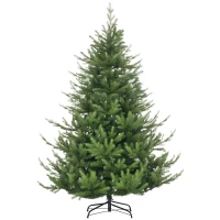 HOMCOM Christmas Tree, Artificial Fir Tree, Realistic Appearance, Quick Assembly, Plastic, Green, 136 x 136 x 180cm(m-6)