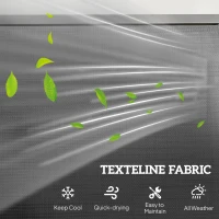 Outsunny 3-Seat Glider Rocking Chair for 3 People Garden Bench Patio Furniture Metal Frame, Grey(m-6)