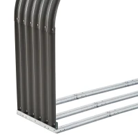 Outsunny Firewood Rack Wood Rack, weather-resistant, Steel, 212 cm x 46 cm x 112 cm, Gray(m-4)