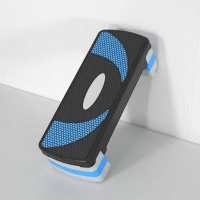 HOMCOM Aerobic Stepper 3-Level Adjustable 80 x 31 x 20 cm Black+Light Blue+Gray(m-5)